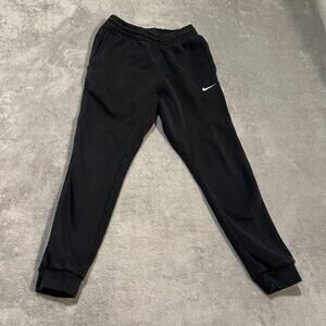 Nike Sportswear Club Fleece Pants Mens Small Black Joggers Swoosh Sweatpants